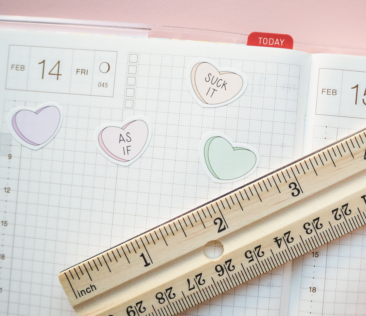 Sarcastic Sweethearts Mini Candy Hearts Sticker Sheet