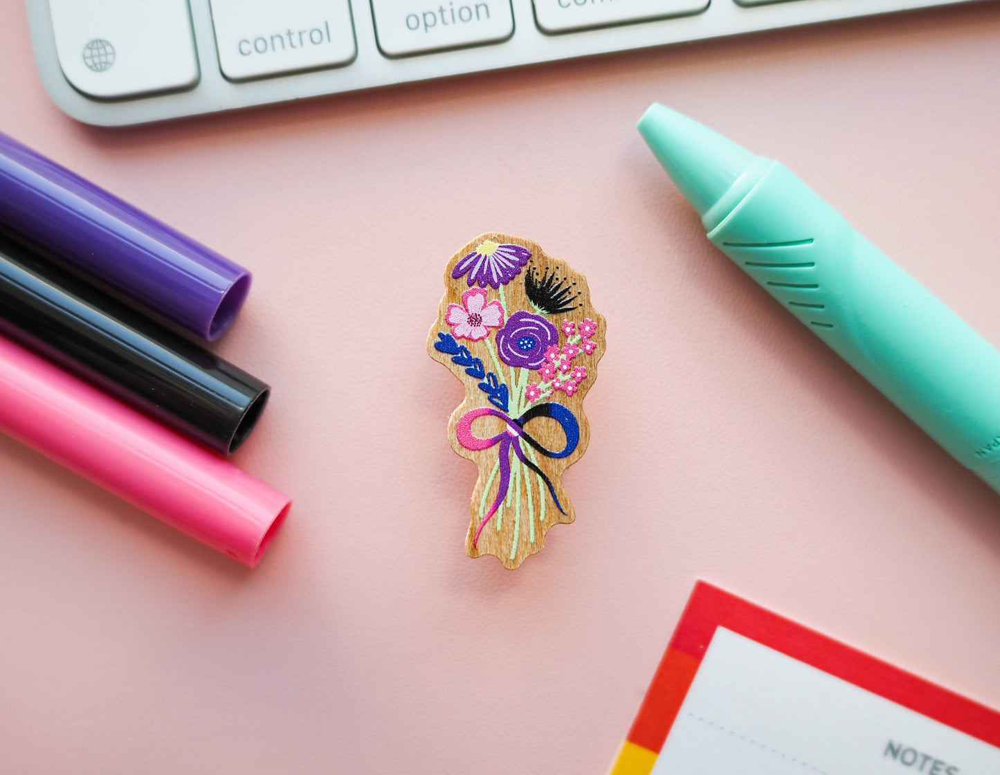 Genderfluid Subtle Pride Floral Pin