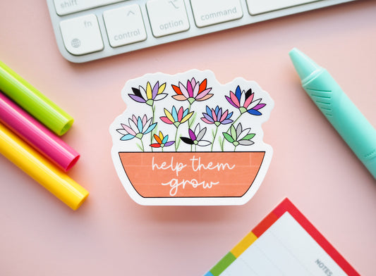 Ally Help Them Grow Safe Space Floral Sticker