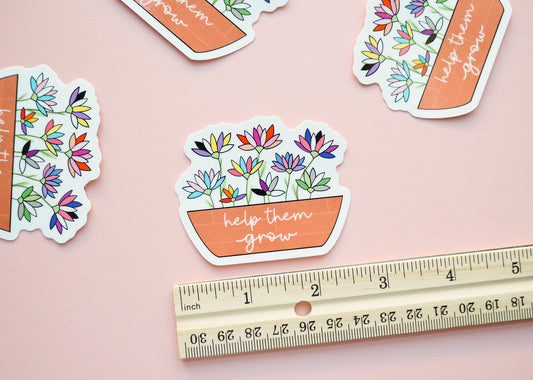 Ally Help Them Grow Safe Space Floral Sticker