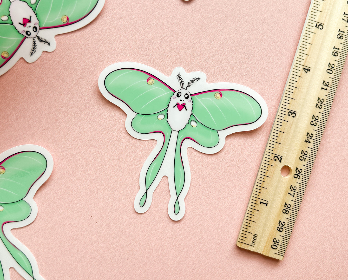 Luna Love Moth Clear Sticker