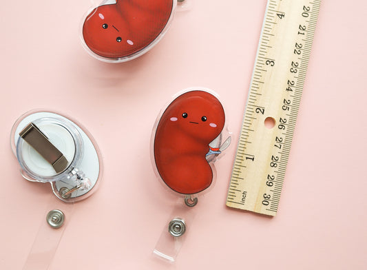 Kidney Kawaii oh no it has a knife Badge Reel