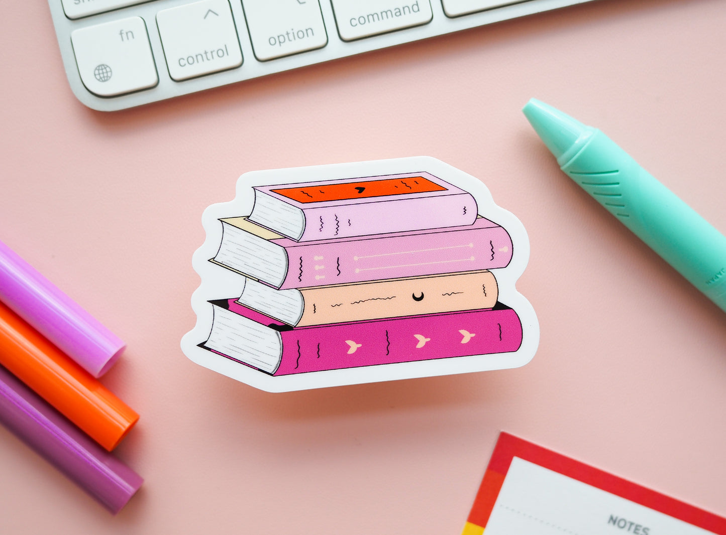 Lesbian Pride Flag Book Sticker