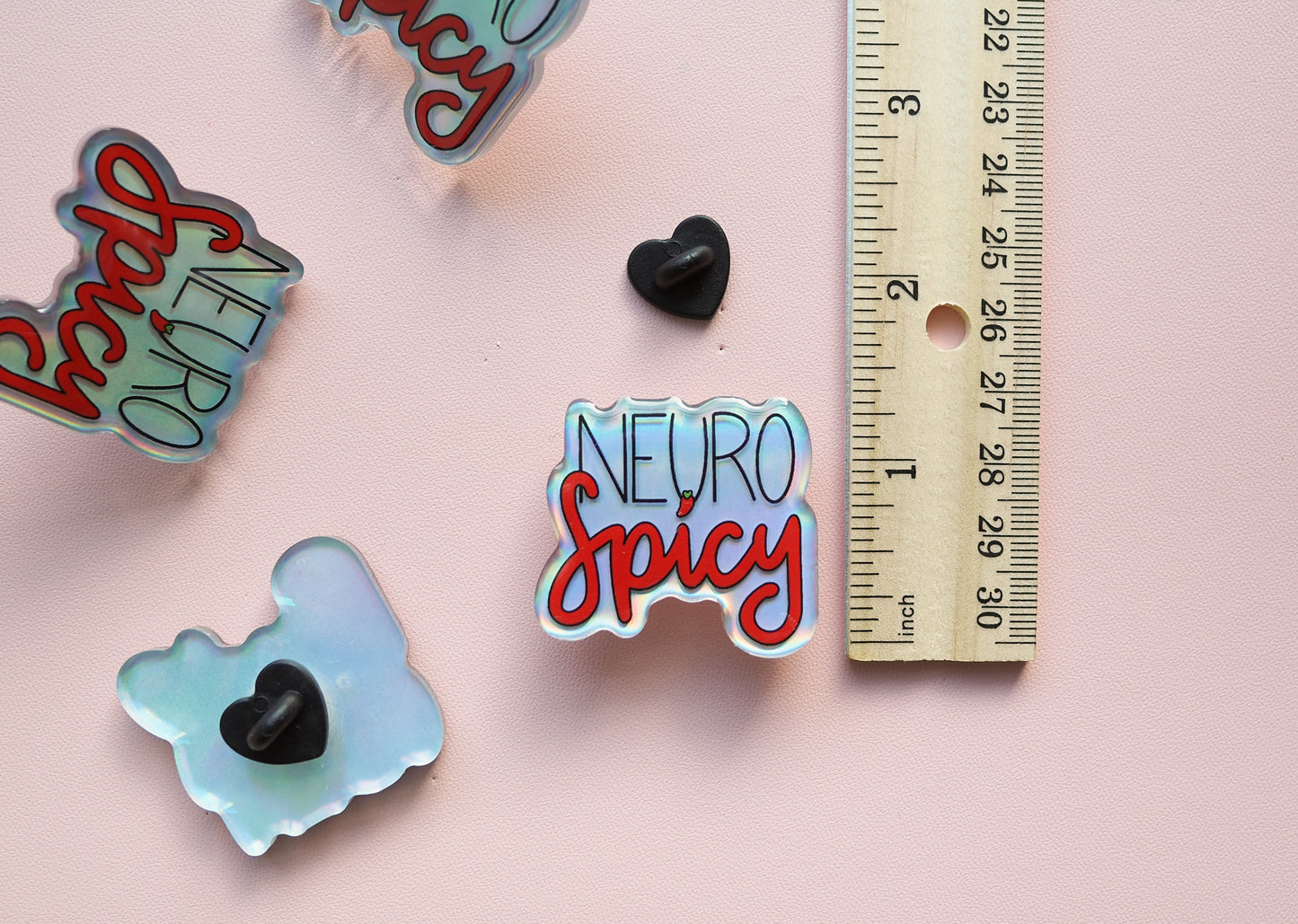 Neurospicy Holo Acrylic Pin