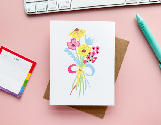 Pan Pride Floral Notecard