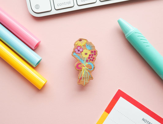 Pan Subtle Pride Floral Pin