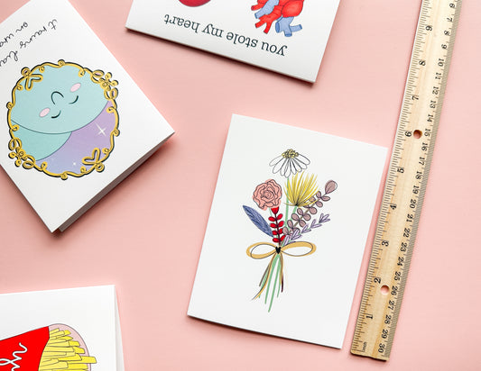 Lesbian Pride Floral Notecard