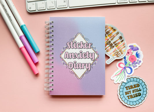 Sticker Anxiety Diary Reusable Sticker Notebook