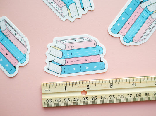 Trans Pride Flag Book Sticker