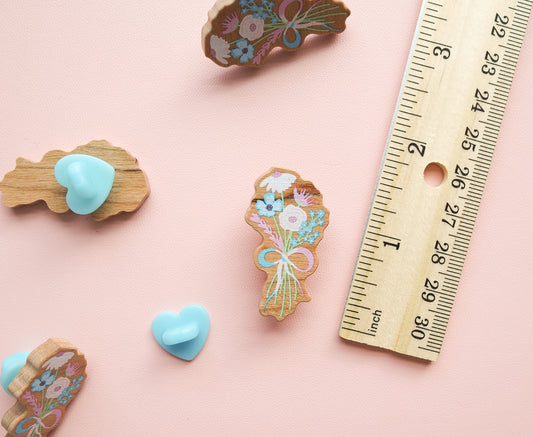 Trans Subtle Pride Floral Pin