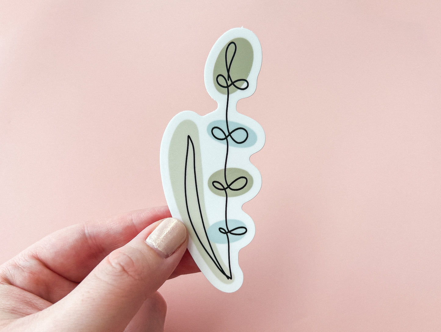 Minimalist Branch Line Art Sticker