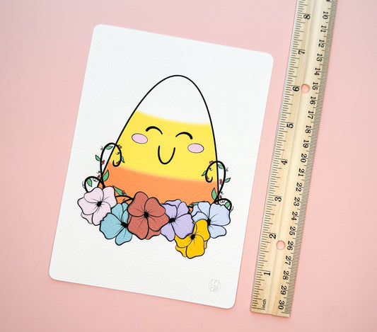 Candy Corn Floral Art Print