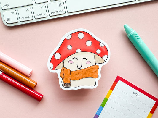 Cozy Fall Mushroom Sticker