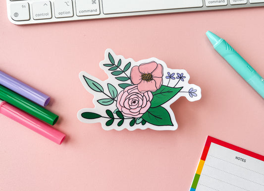 Floral Bouquet Art Sticker