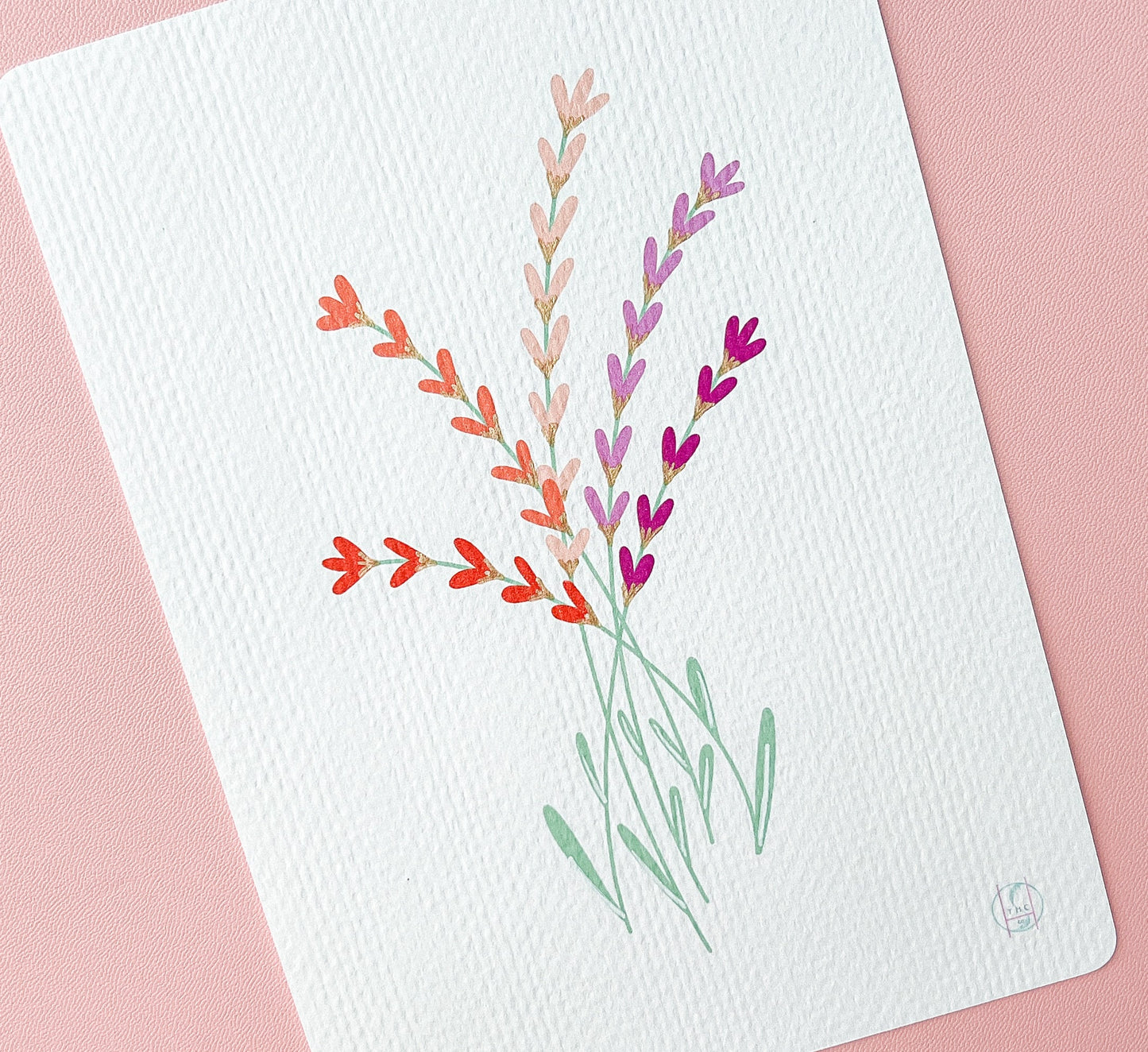 Lesbian Pride Flag Floral Art Print