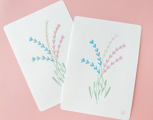 Trans Pride Flag Floral Art Print