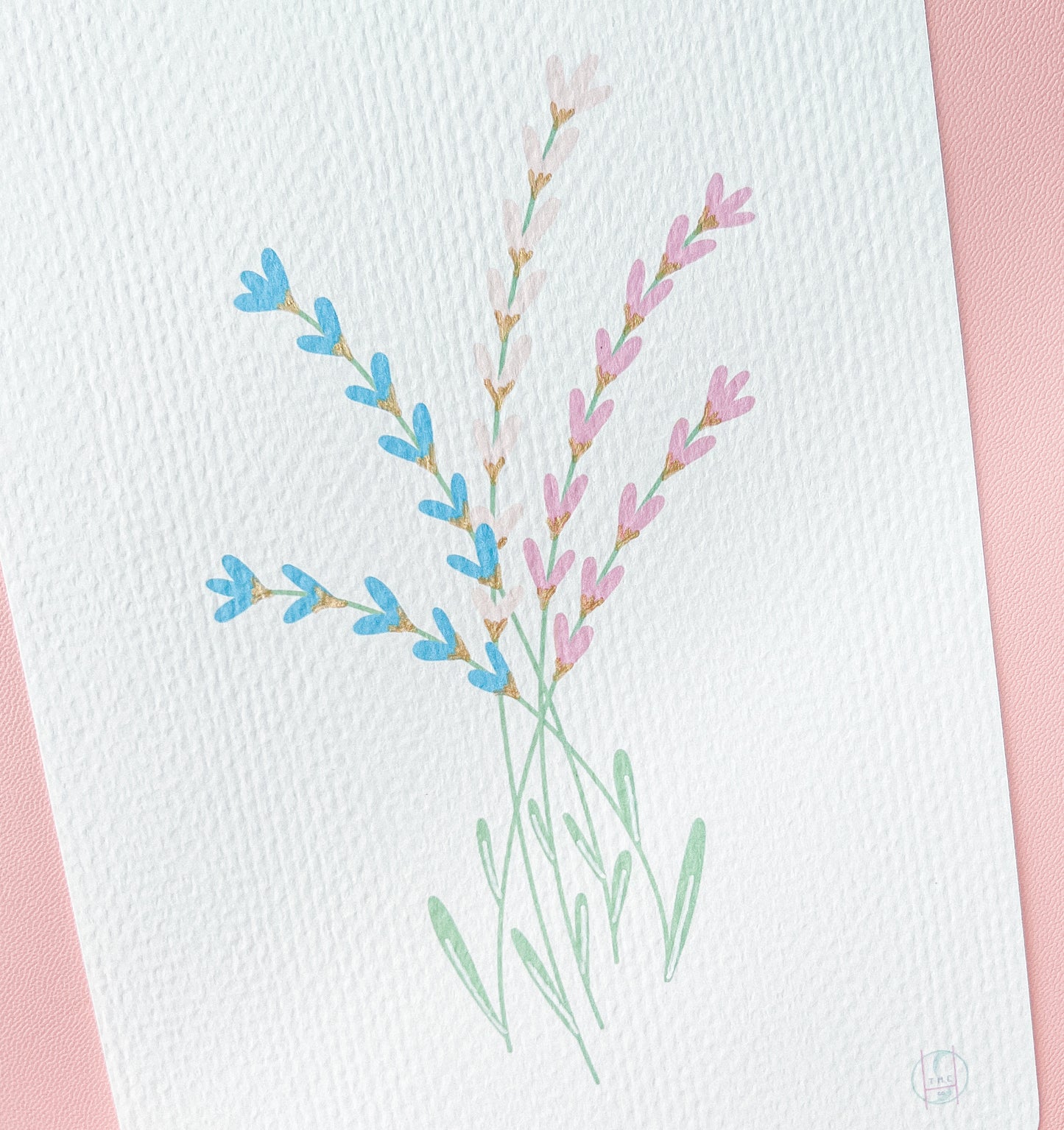 Trans Pride Flag Floral Art Print