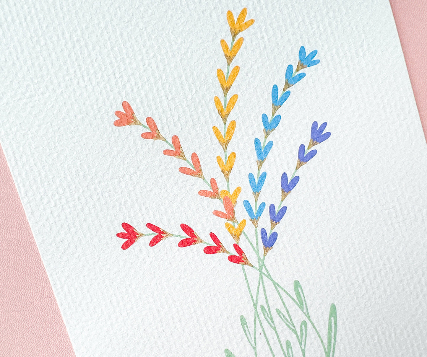 Gay Pride Flag Floral Art Print