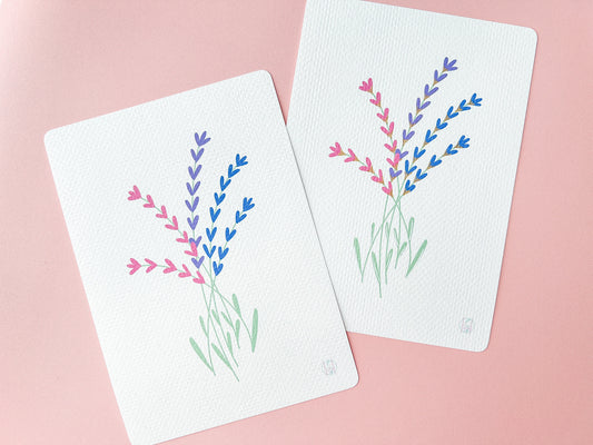 Bi Pride Flag Floral Art Print