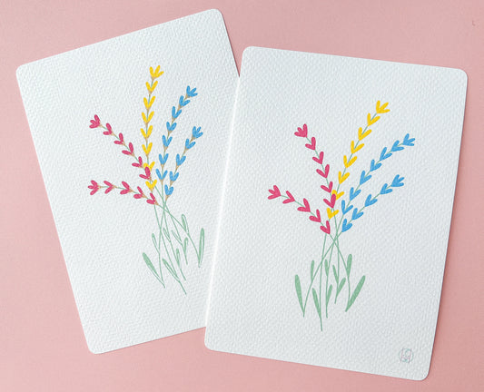 Pan Pride Flag Floral Art Print