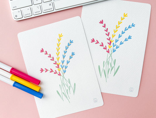 Pan Pride Flag Floral Art Print