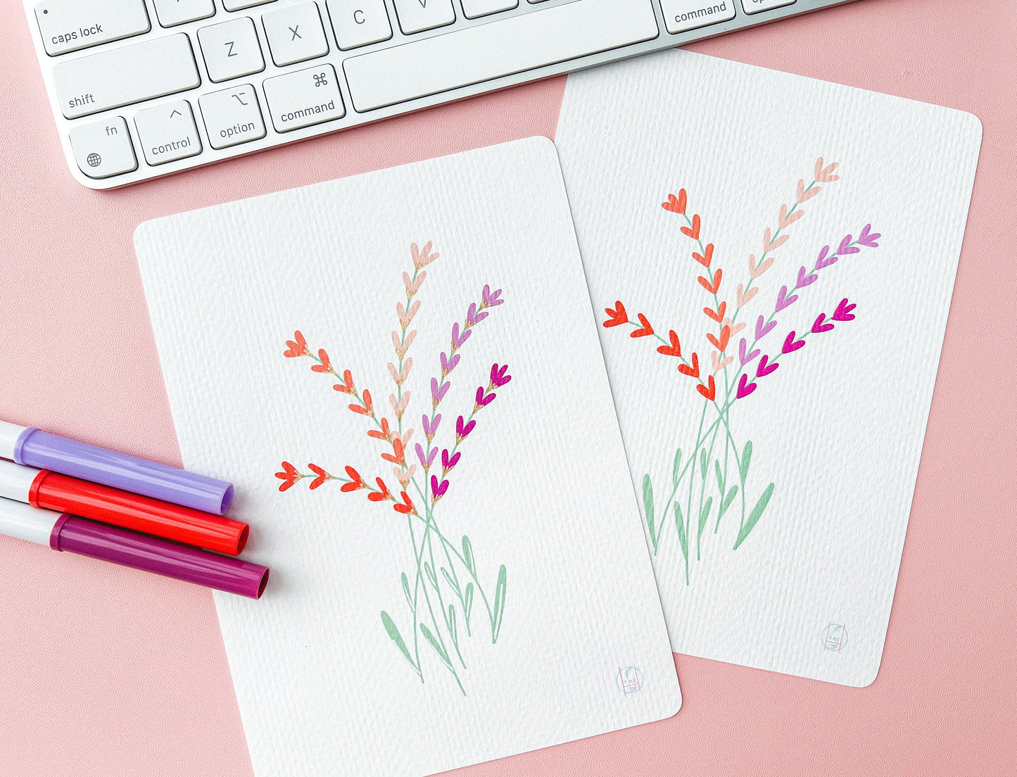 Lesbian Pride Flag Floral Art Print