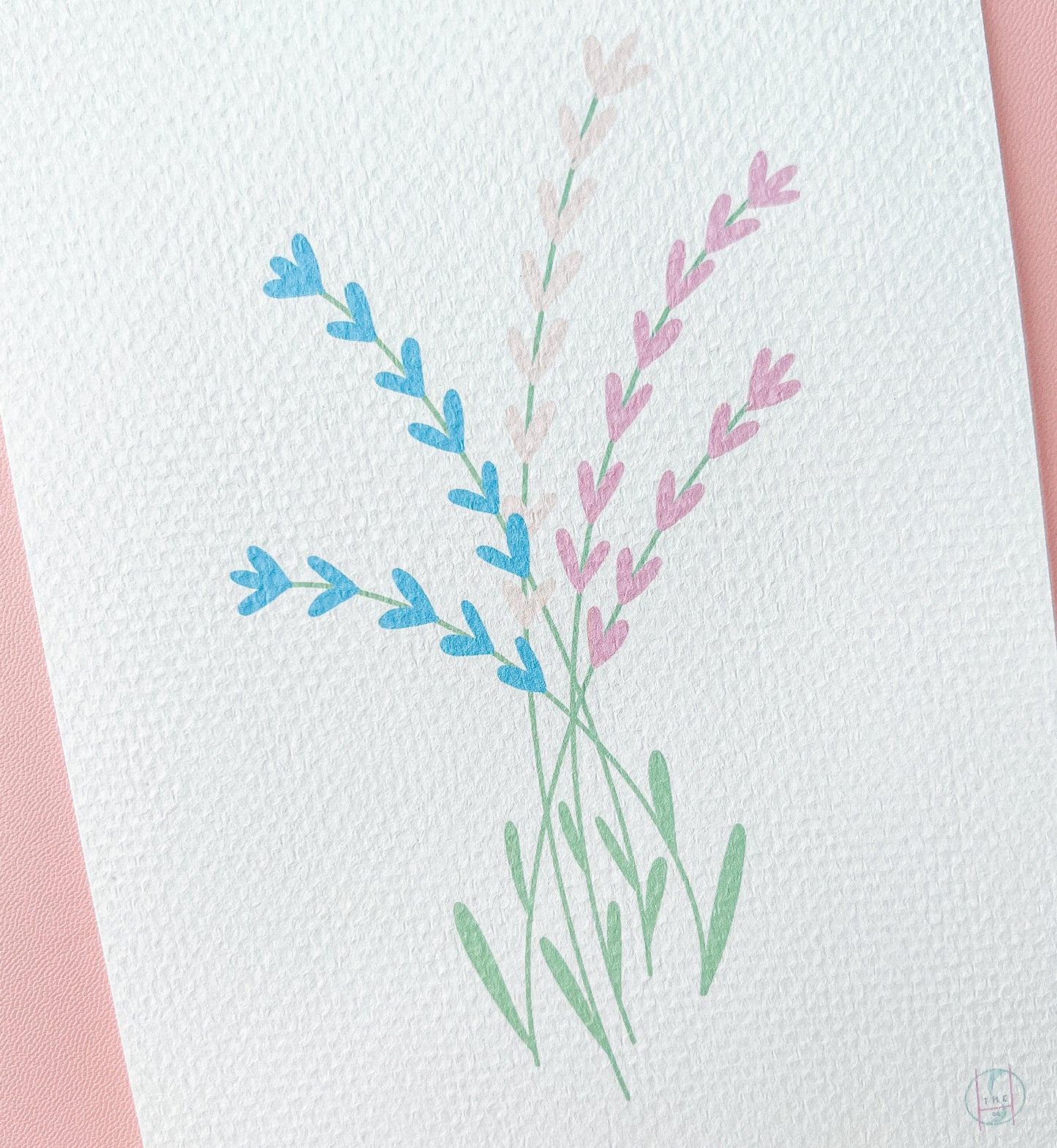 Trans Pride Flag Floral Art Print