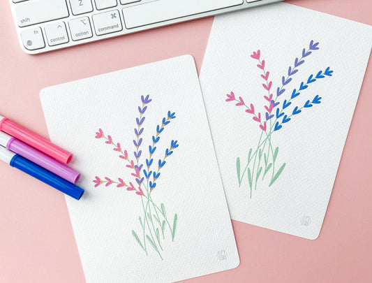 Bi Pride Flag Floral Art Print