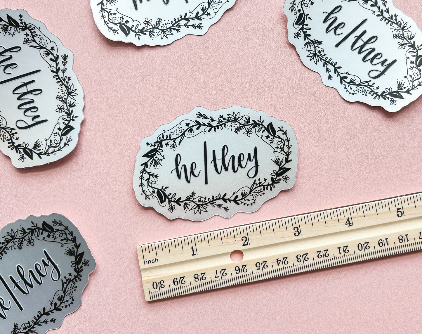 He/They Pronouns Sticker