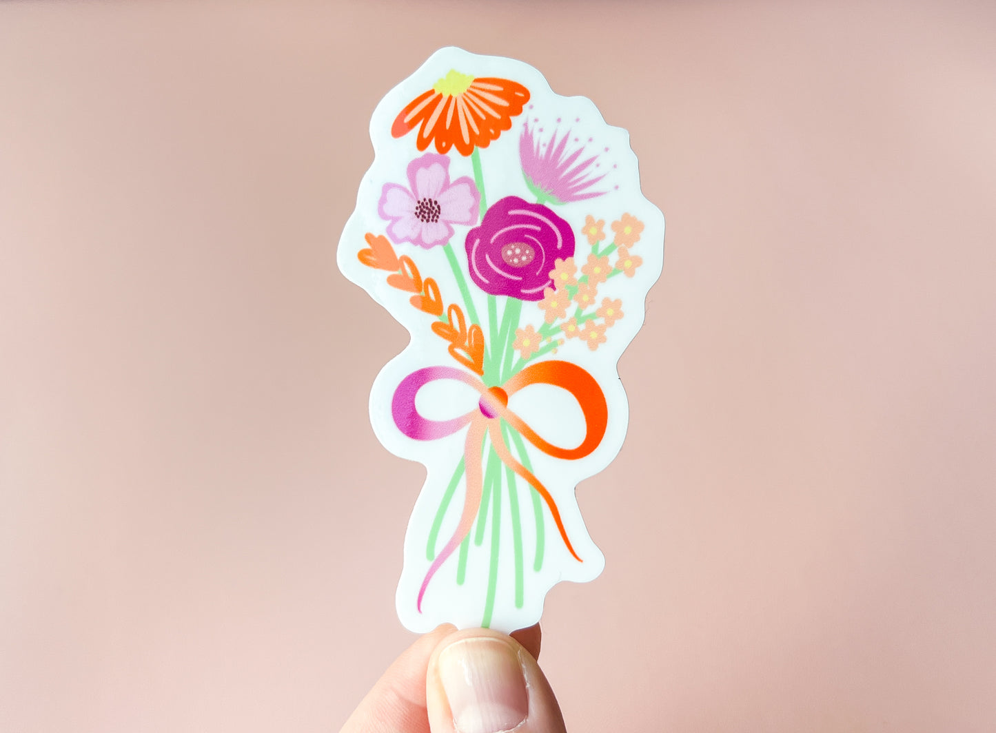 Lesbian Pride Flag Bouquet Sticker