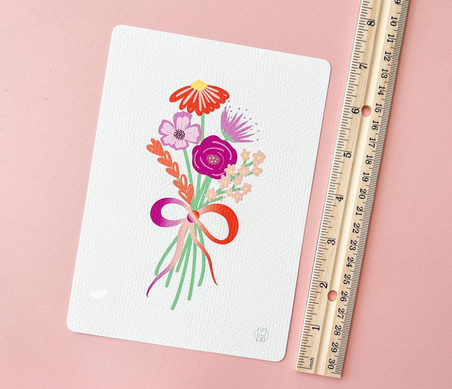 Lesbian Pride Flag Bouquet Print