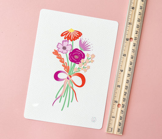 Lesbian Pride Flag Bouquet Print