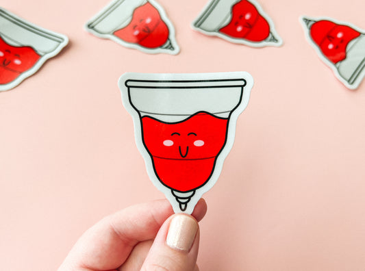 Happy Menstrual Cup Sticker
