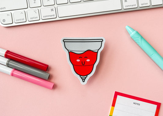 Happy Menstrual Cup Sticker