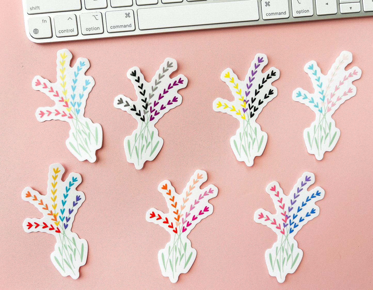 NonBinary Pride Flag Floral Sticker