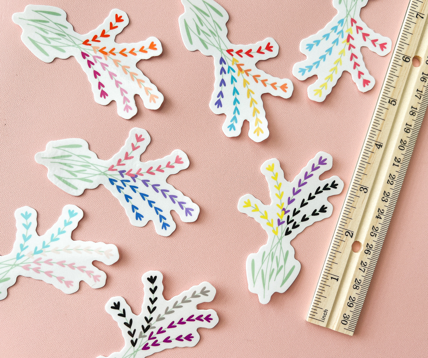 NonBinary Pride Flag Floral Sticker