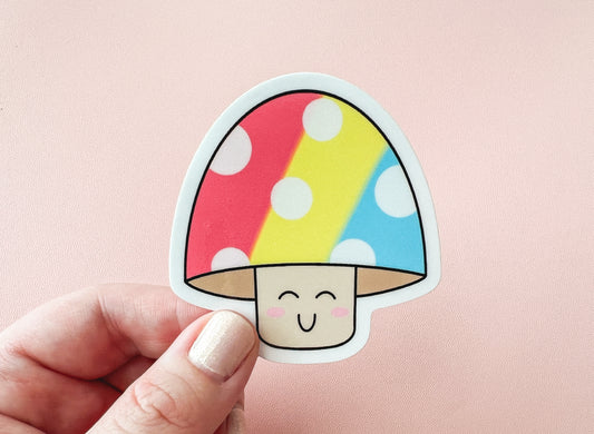 Pan Pride Mushroom Sticker