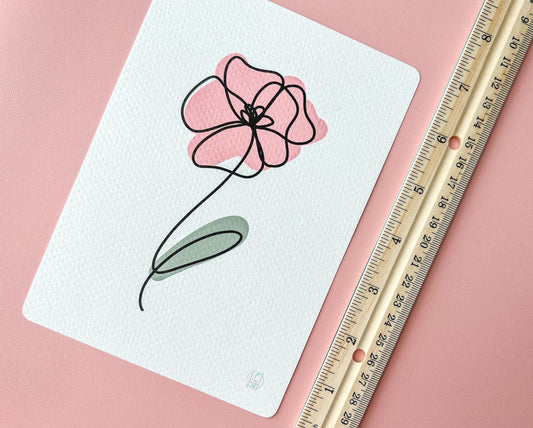 Poppy Line Art Print