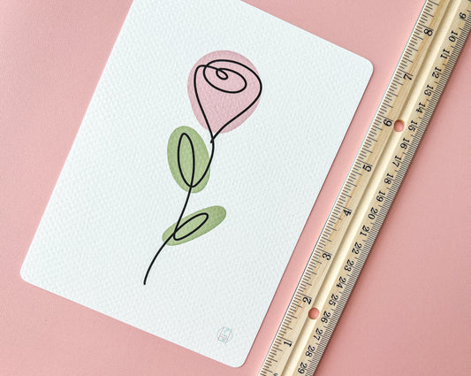 Rose Line Art Print