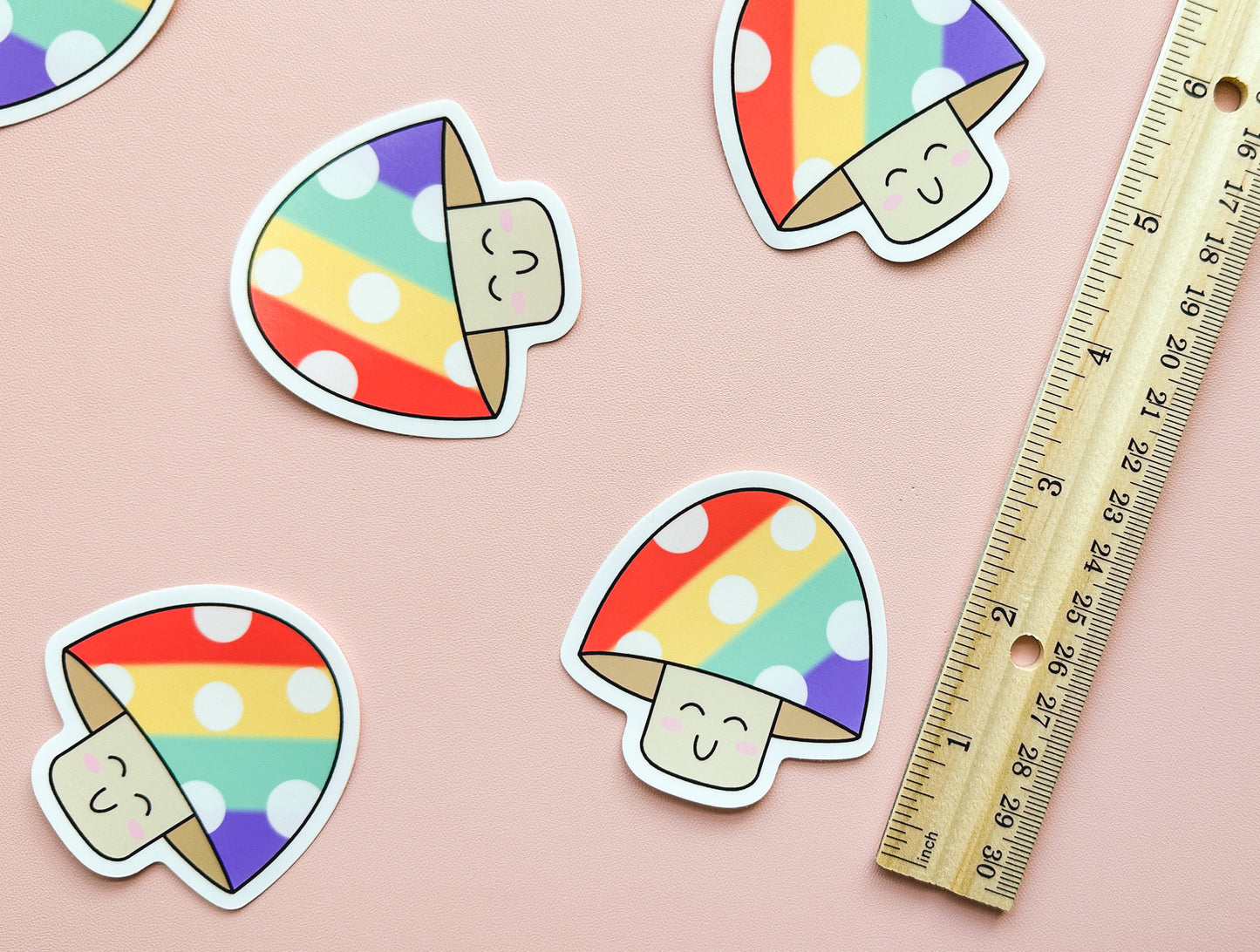 Sapphic Pride Flag Mushroom Sticker