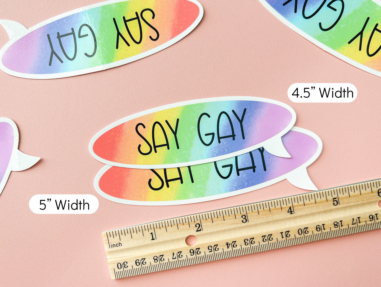 Say Gay Pride Flag Window Cling