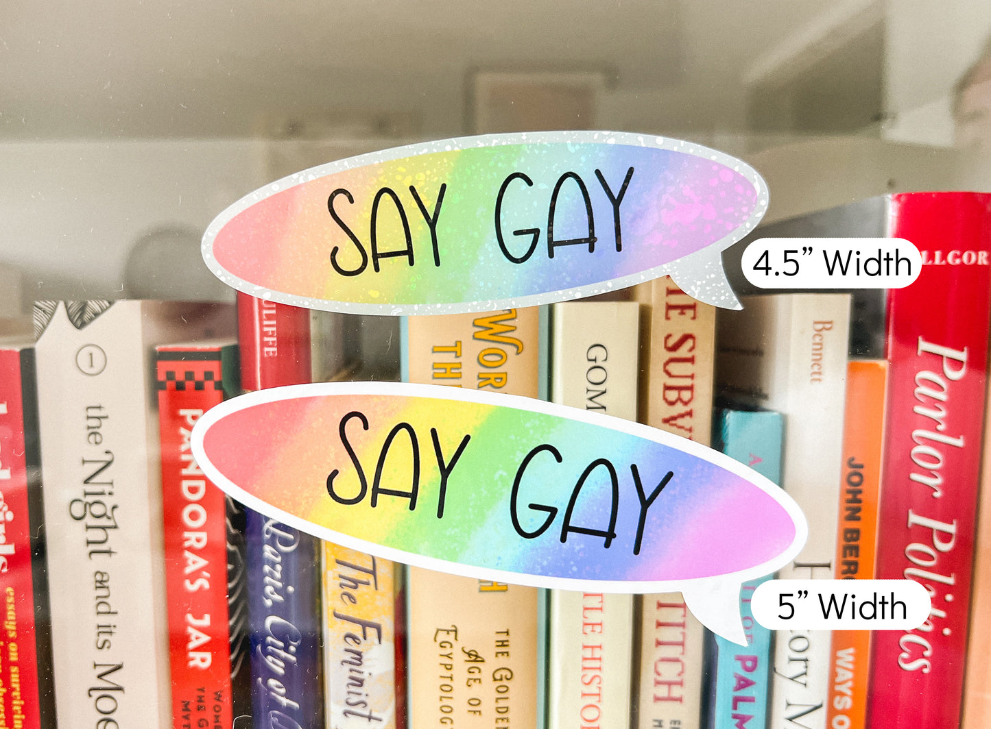 Say Gay Pride Flag Window Cling
