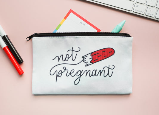 Not Pregnant Canvas Pouch