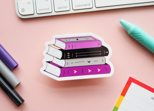 Asexual Demisexual Pride Flag Book Sticker