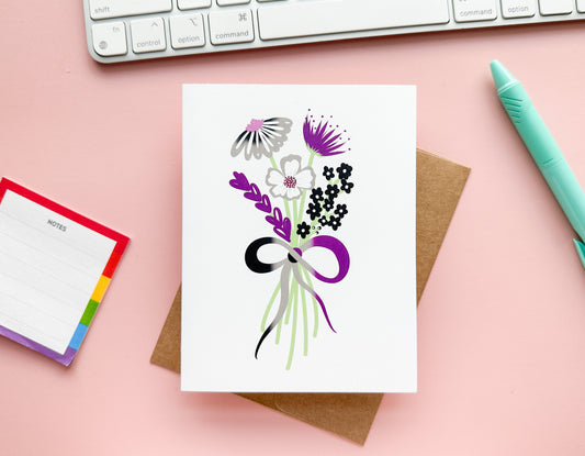 Asexual Pride Floral Notecard