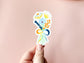 AroAce Sunset Subtle Floral Bouquet Pride Sticker