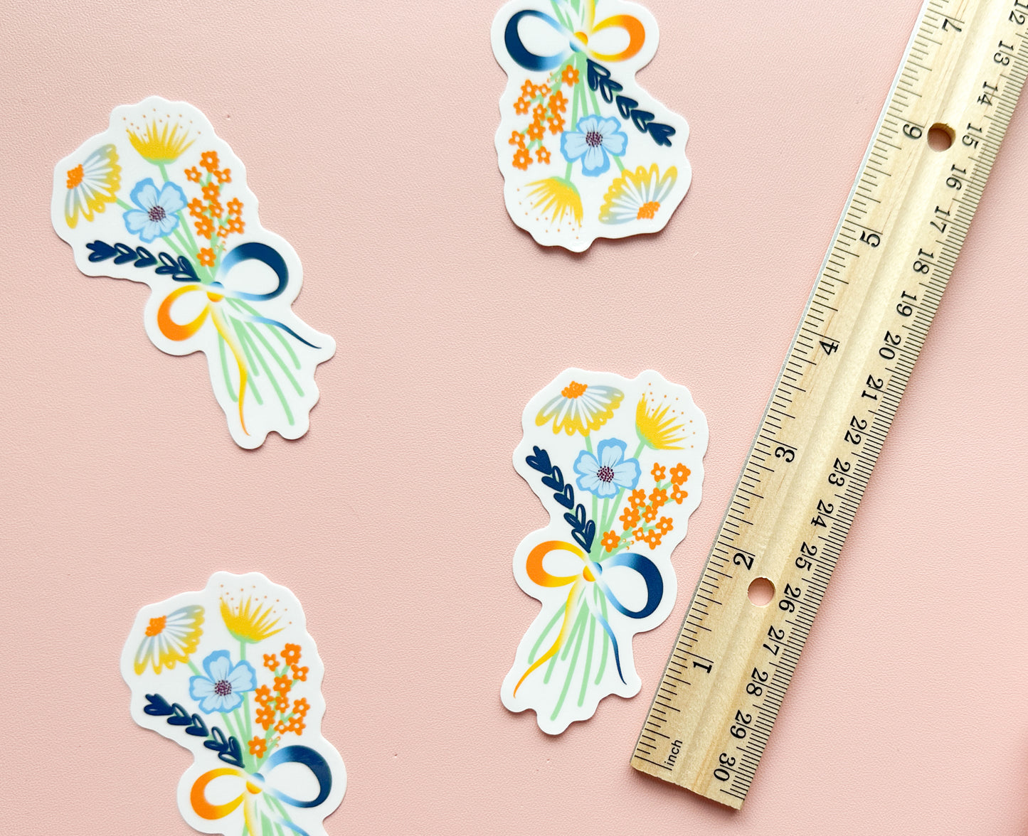 AroAce Sunset Subtle Floral Bouquet Pride Sticker
