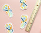 AroAce Sunset Subtle Floral Bouquet Pride Sticker