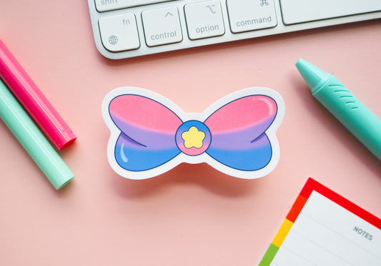Bi Pride Flag Magical Bow Sticker