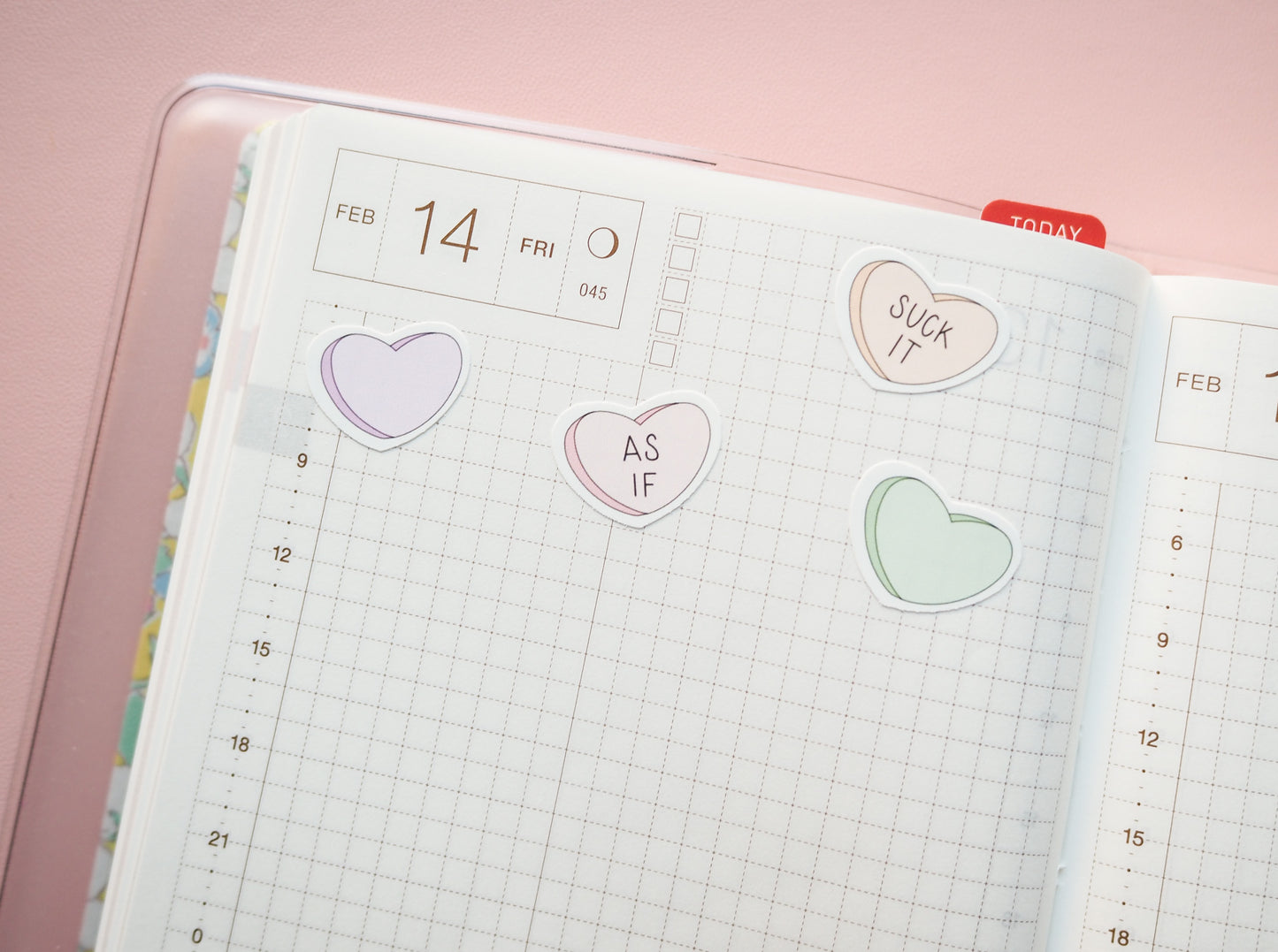 Blank Sweethearts Mini Candy Hearts Sticker Sheet